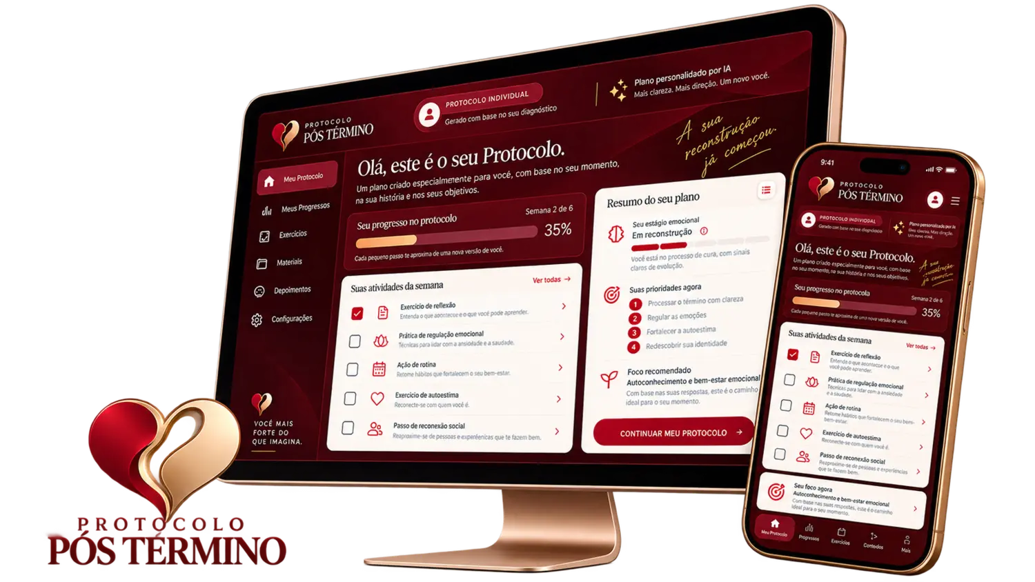 Protocolo Pós Término no computador e no celular